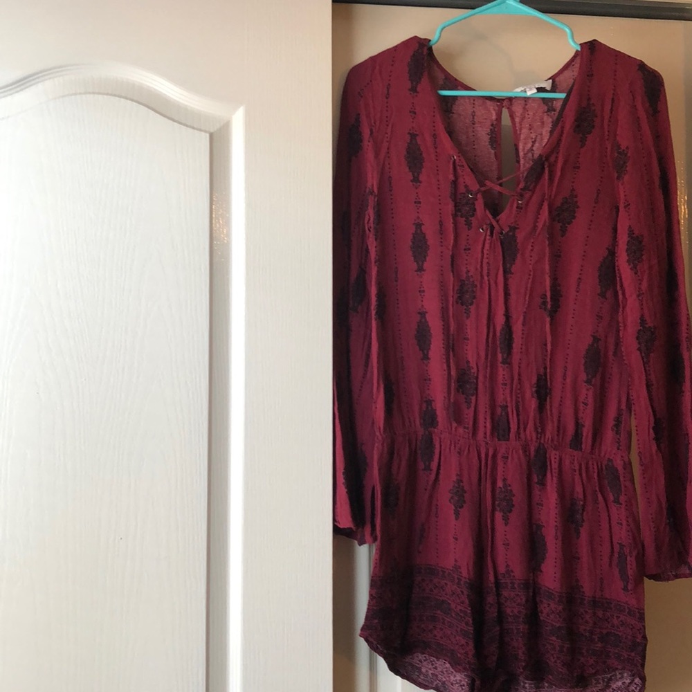 Kendall and Kylie Maroon Romper